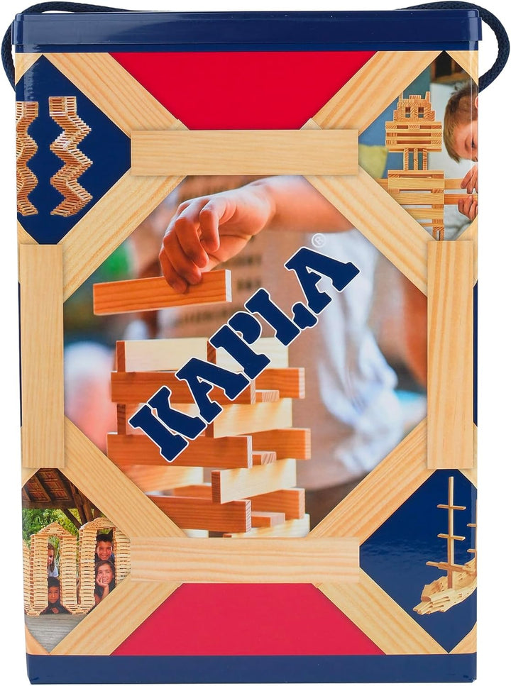 KAPLA Die traditionelle Box mit 200 naturbelassenen Holzplättchen, Konstruktions- Holzspielzeug, ab