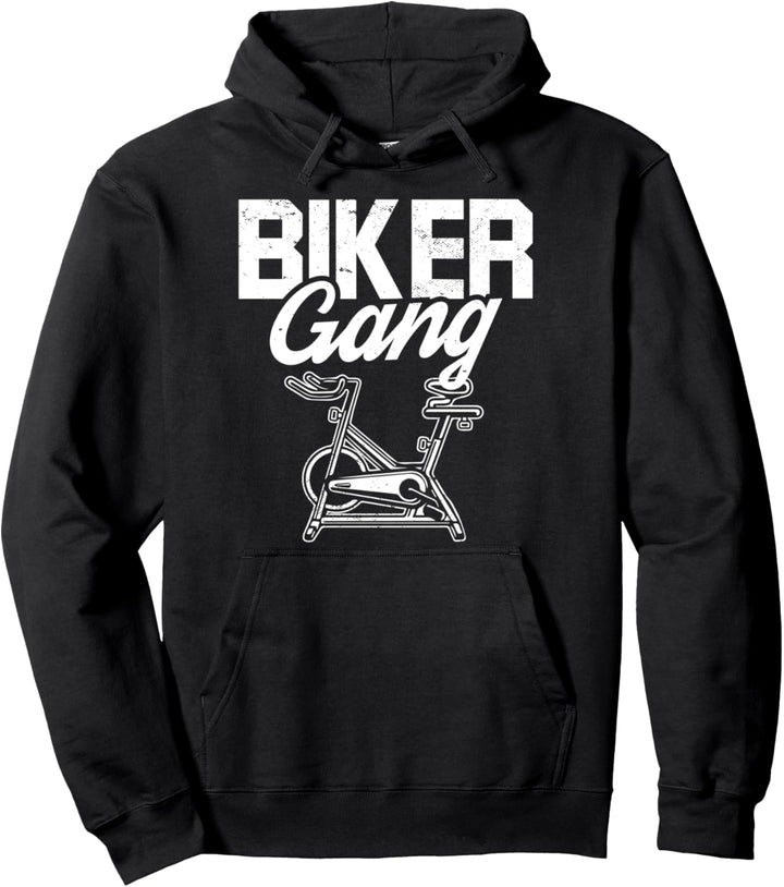 Biker Gang Spin Gym Workout Witziges Spinning Pullover Hoodie