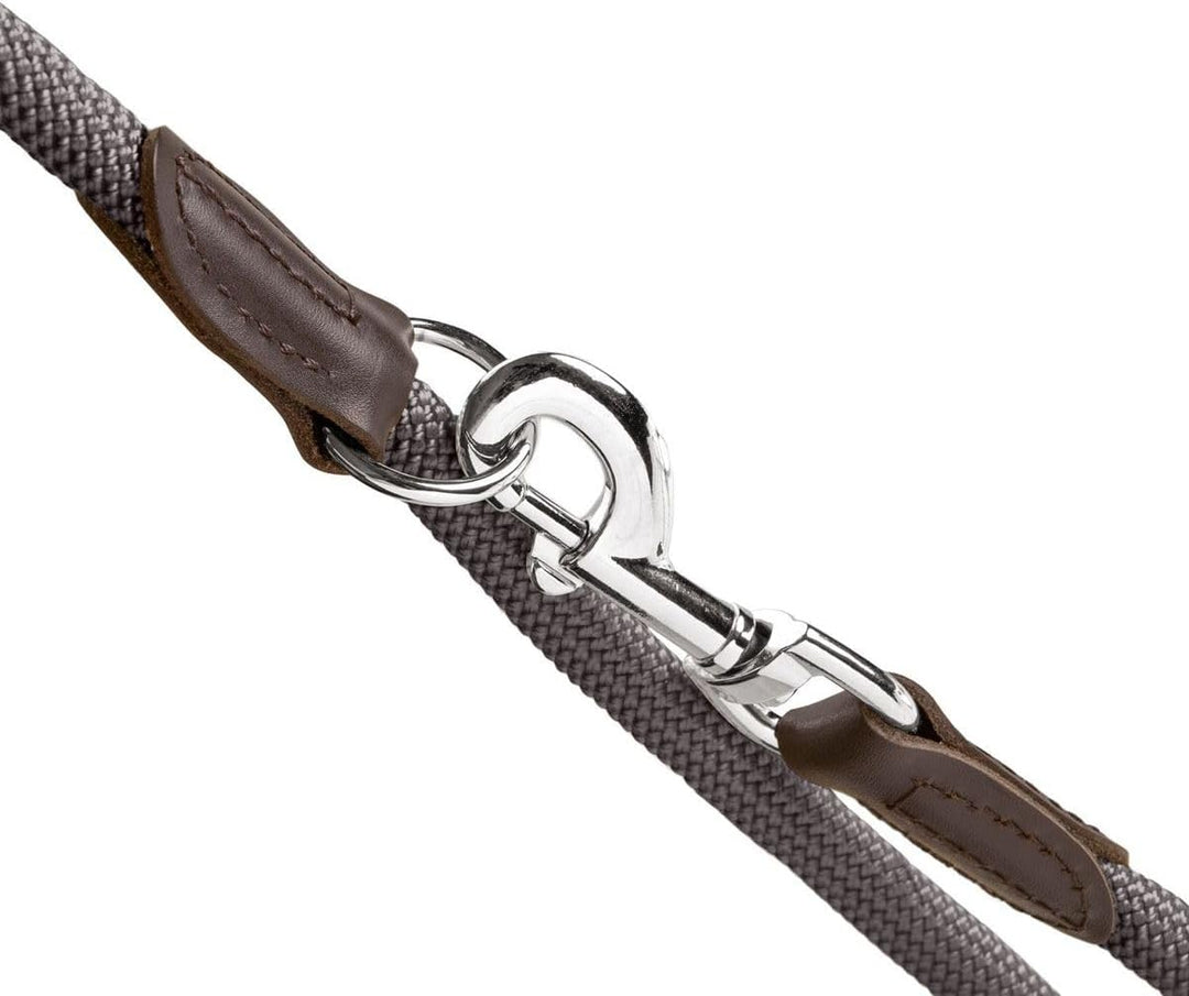 HUNTER Verstellbare Hundeführleine FREESTYLE, Farbe: grau, robust & wetterfest, 3-fach verstellbar,