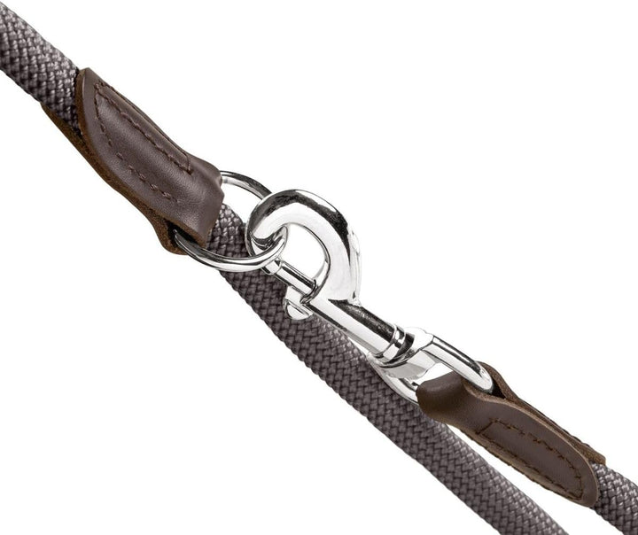 HUNTER Verstellbare Hundeführleine FREESTYLE, Farbe: grau, robust & wetterfest, 3-fach verstellbar,