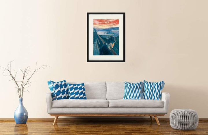 1art1 Edvard Munch Poster Die Verzweiflung, 1892 Gerahmtes Bild Mit Edlem Passepartout | Wand-Bilder