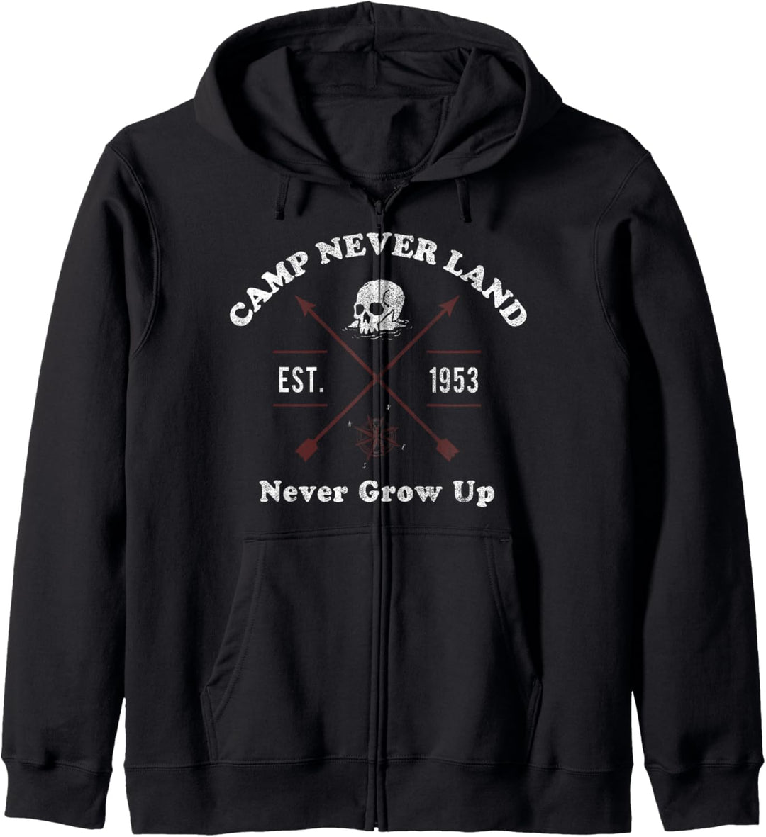 Disney Peter Pan Camp Never Land 1953 Retro Logo Kapuzenjacke