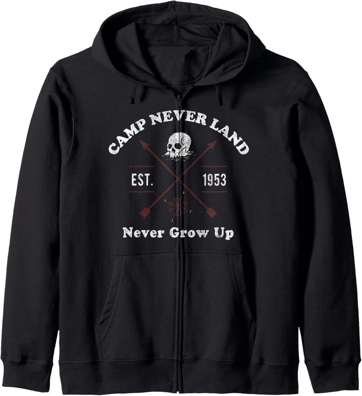 Disney Peter Pan Camp Never Land 1953 Retro Logo Kapuzenjacke