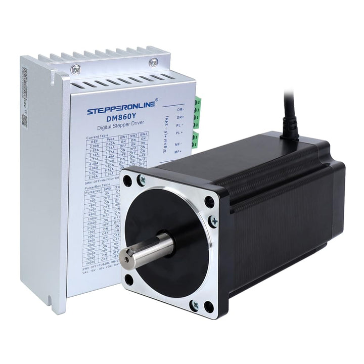 STEPPERONLINE 1 Achse CNC-Kit 12.0Nm 6.0A Nema 34 Schrittmotor & Treiber DM860Y CNC-Mühlrouter Drehr
