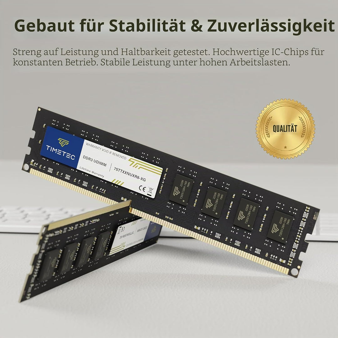 Timetec Premium 32GB KIT(4x8GB) DDR3L / DDR3 1600 MHz (DDR3L-1600) PC3L-12800 / PC3-12800 Non-ECC Un