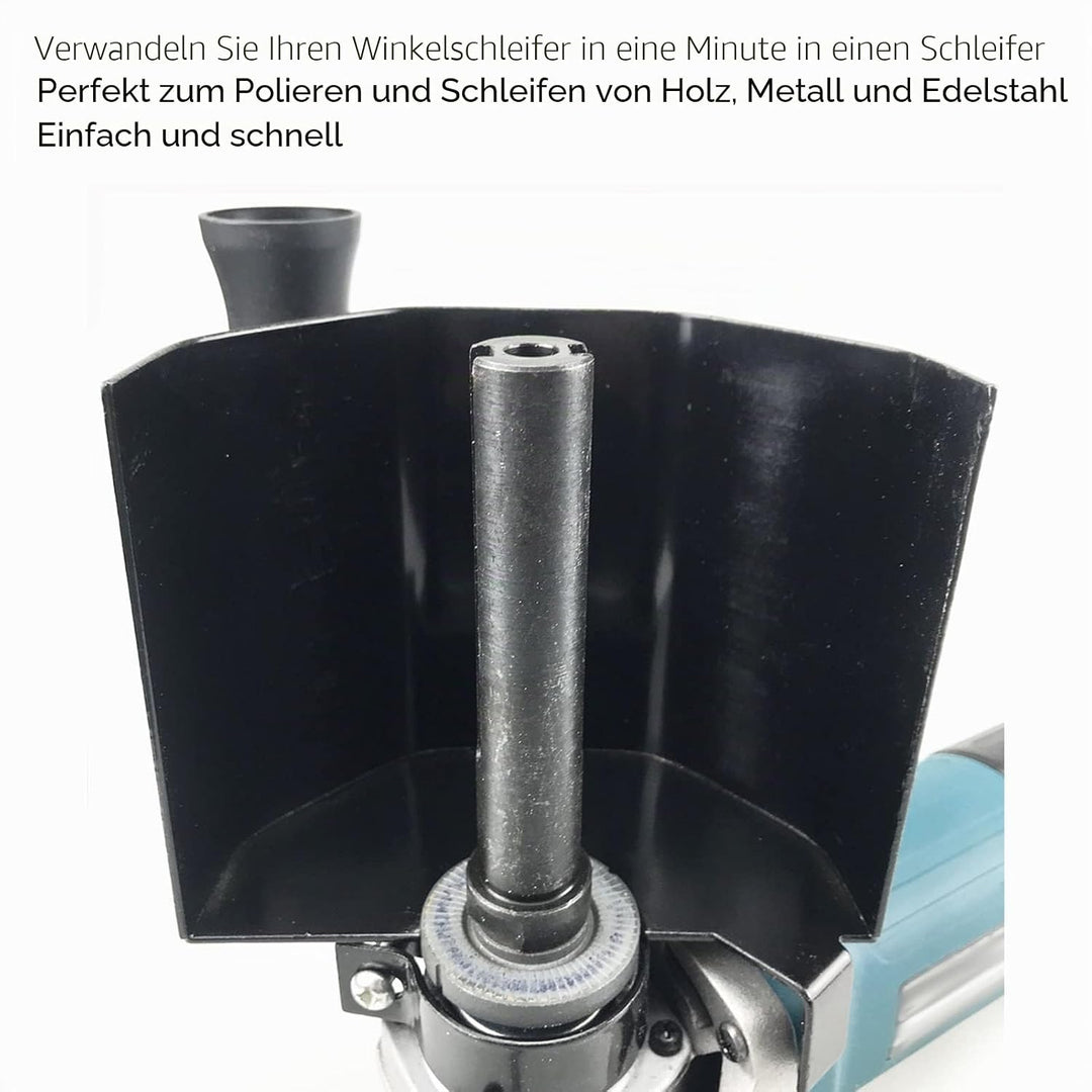 Polier- und Poliermaschinen-Set, Elektrischer Winkelschleiferaufsatz aus Edelstahl mit Körnung 80, m