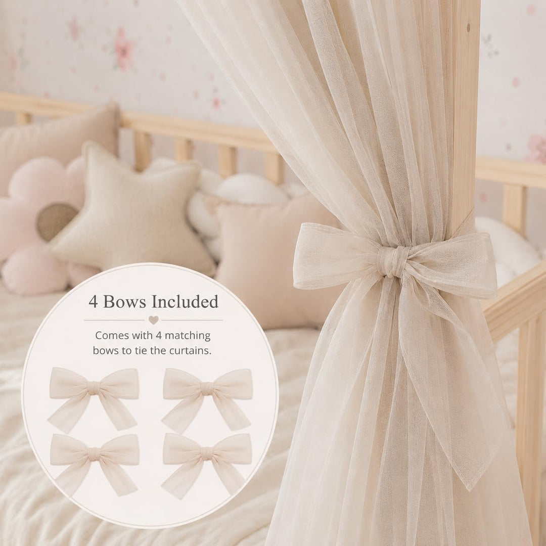 Baby Fancyroom Hausbett Himmel Betthimmel für Kinderbett Kinderzimmer Baldachin Bettvorhang Betthimm