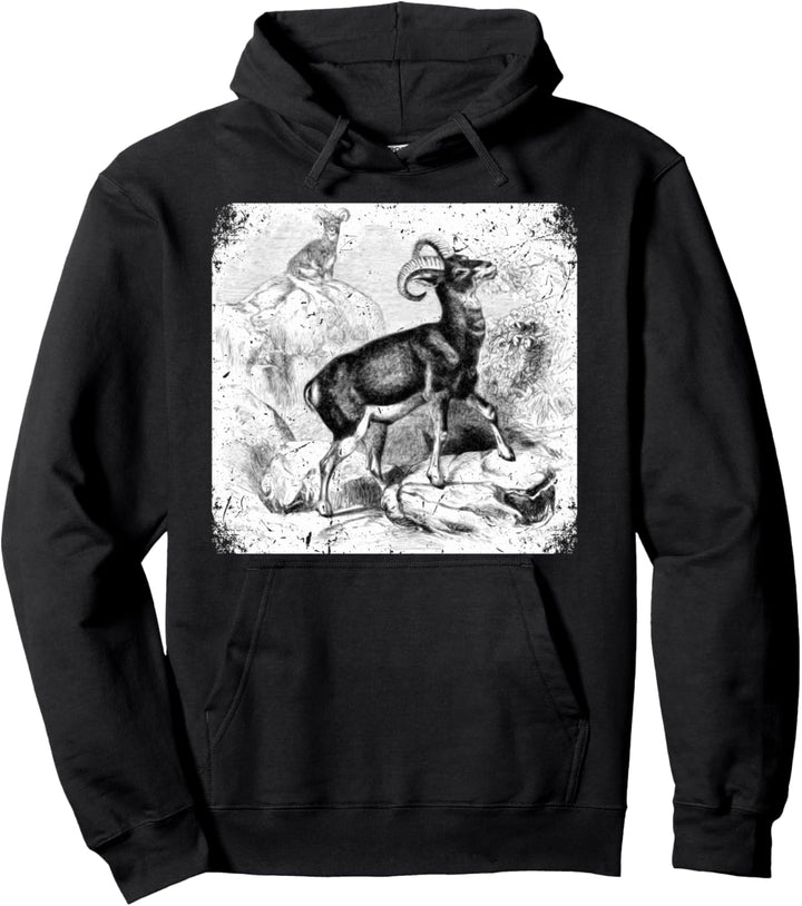 Europäischer Mufflon Jagd Jäger Geschenk Pullover Hoodie