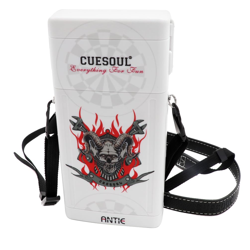 CUESOUL ANTIE Hard Dart Case für 6 Steel Tip Darts/Soft Tip Darts and Extra Dart Tips, Shafts and Fl
