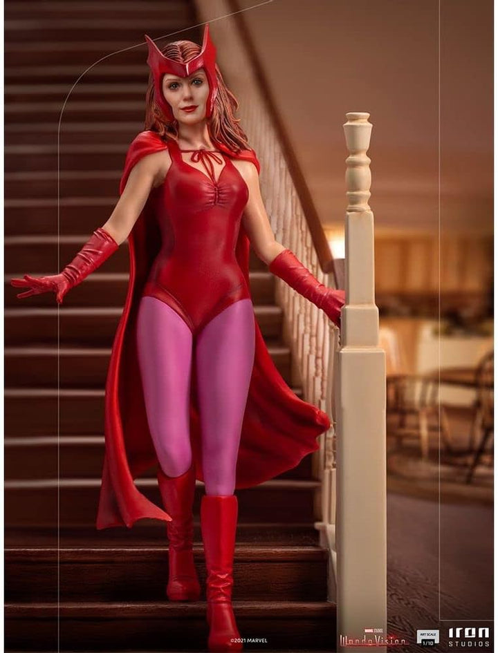 Iron Studios MARCAS49021-10 WandaVision Wanda Halloween Version 1:10 Figur Art Scale, Mehrfarbig