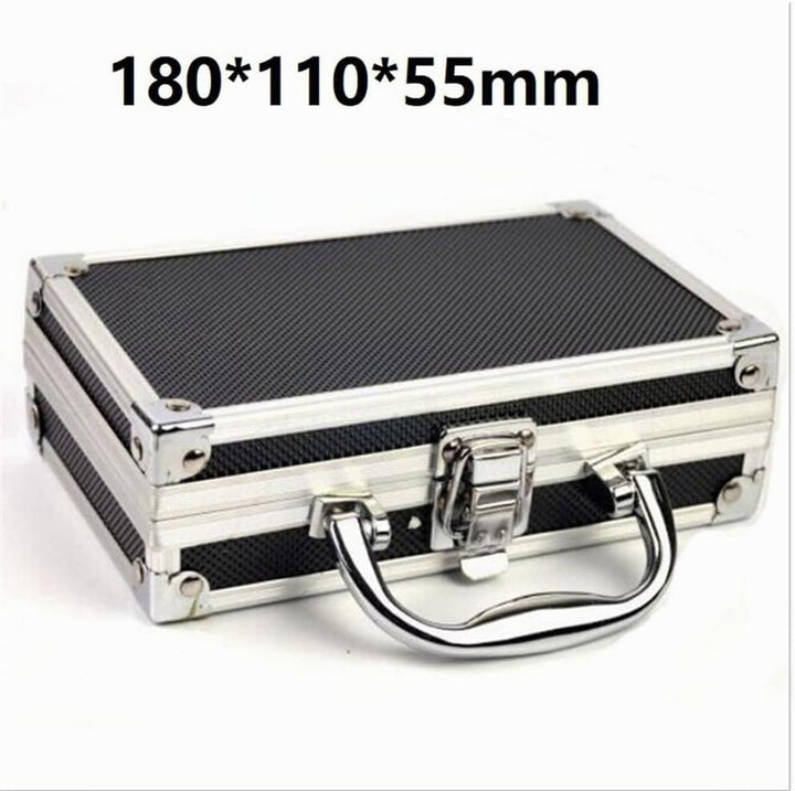 Mini-Aluminium-Flugkoffer, Kleine Werkzeugkasten Aufbewahrungsbox, Abschliessbarer Universal-Transpo