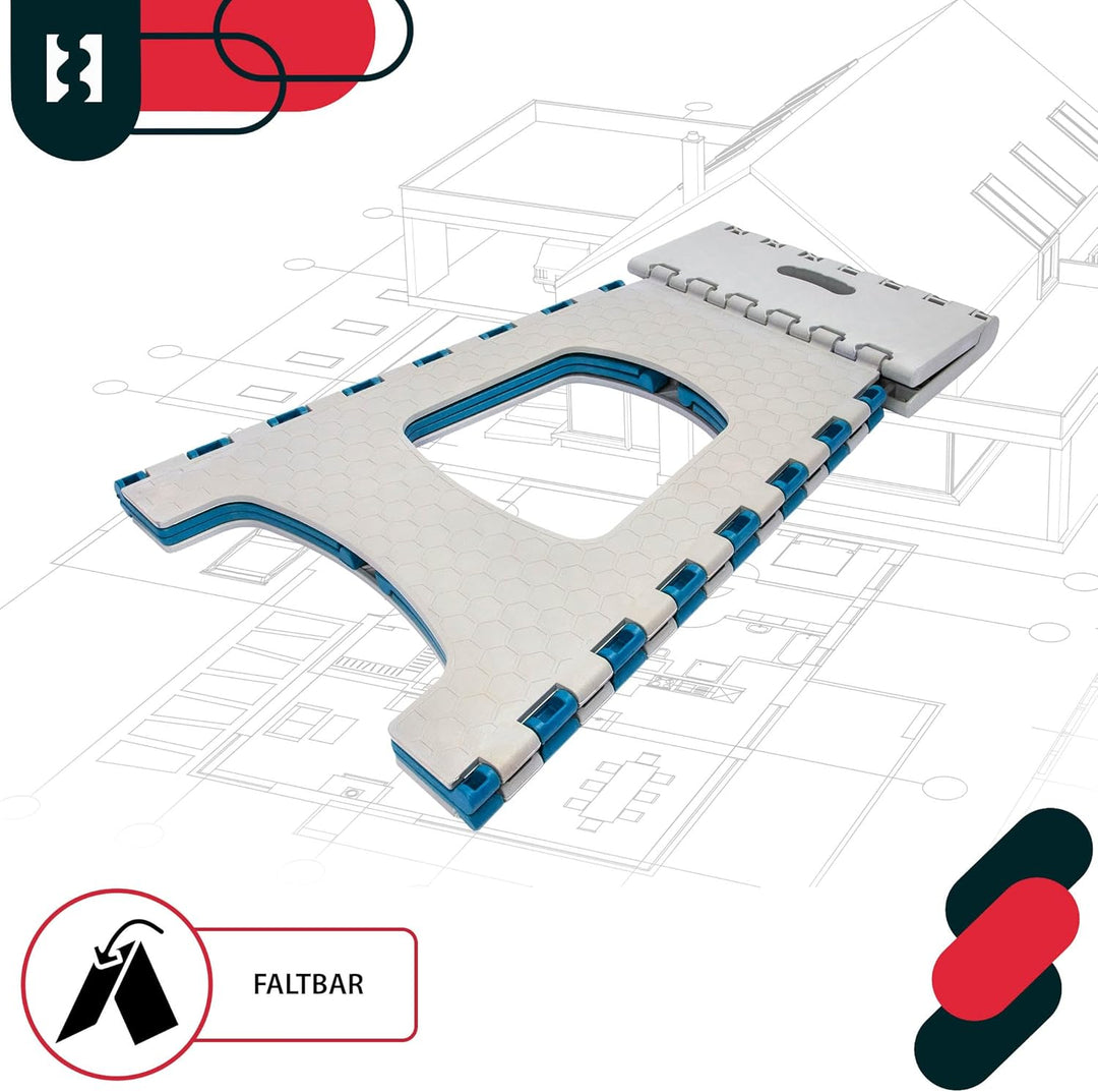 KOTARBAU® Tritthocker klappbar - 44 cm - Klappstuhl - Sitzhocker - Klapphocker - rutschfest & Stands