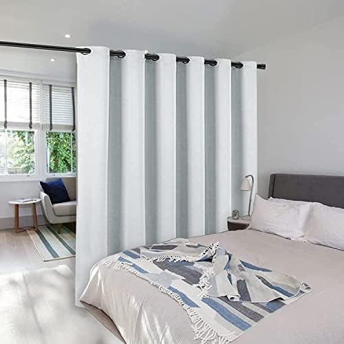 Gardinenstange, 76-450 cm Gardinenstange für Fenster mit Rundem Endstück Einzel mit Finials aus Edel