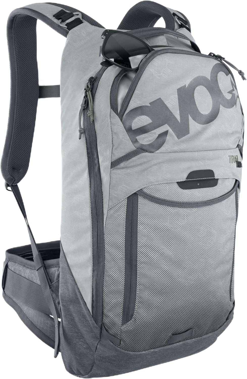 EVOC TRAIL PRO 10l Rucksack für Trailriding & Renneinsätze, Backpack, Steingrau/Carbon Grau