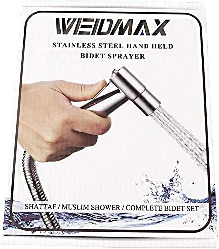 WEIDMAX Bidet-Handbrause,Hohe Powered Hand gehalten Bidet Sprayer Premium Edelstahl gebürstet Spraye