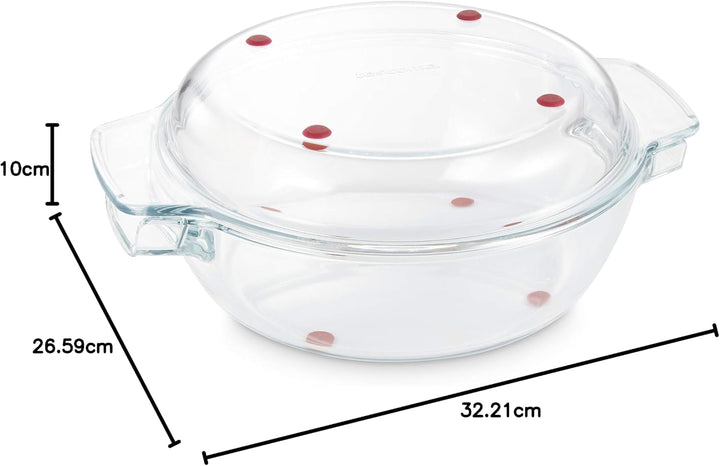 Tescoma Runder Bräter mit Deckel GrandCHEF ø 32 cm, aus Glas