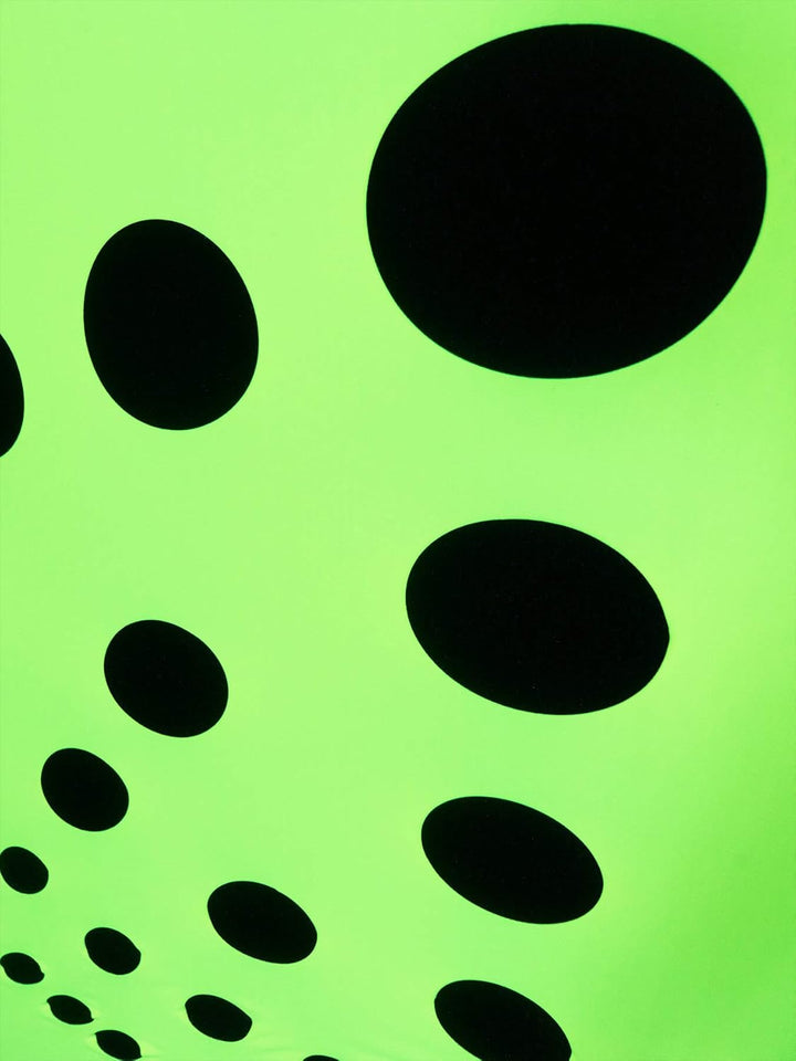 PSYWORK Schwarzlicht Segel Spandex | Mandala Dots | Vanille | 3 x 3m | UV-aktiv | Leuchtend | Wandtu