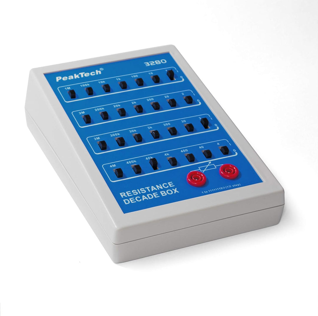 PeakTech Widerstandsdekade 1Ω bis 11.111 MΩ mit 1Ω Auflösung, 1 Stück, P 3280