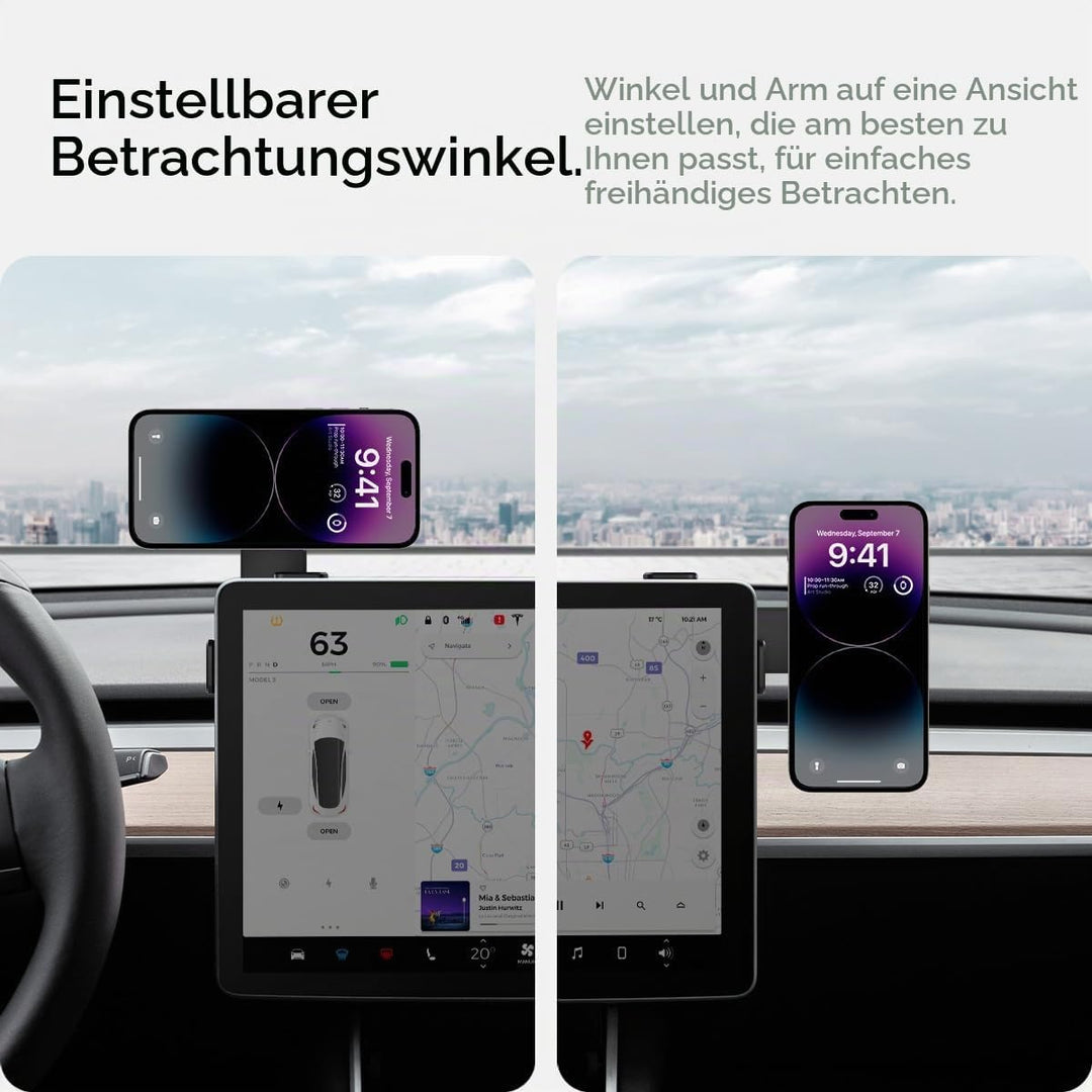 Spigen OneTap 3 MagFit Handyhalterung Auto für Telsa Model 3 Highland 2024 Model Y Zubehör, Magnetis