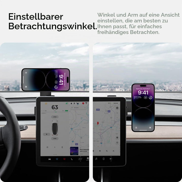 Spigen OneTap 3 MagFit Handyhalterung Auto für Telsa Model 3 Highland 2024 Model Y Zubehör, Magnetis