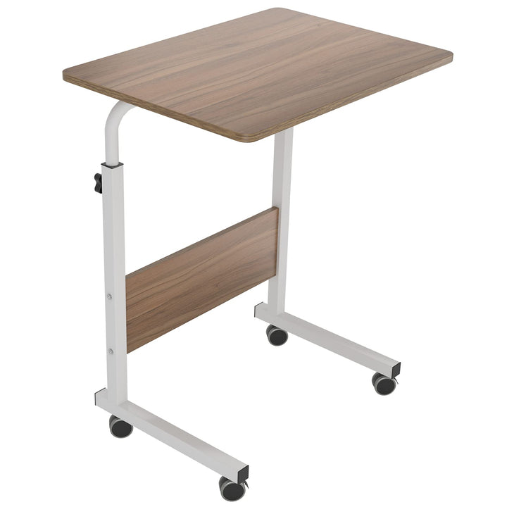 soges Laptoptisch Beistelltisch mit Rollen,höhenverstellbarer PC Tisch Notebook Sofatisch Laptopstän