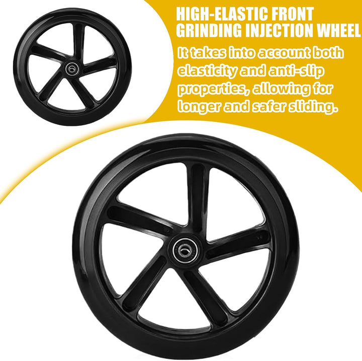 200mm Scooter Rollen 2 Stück, Scooter Ersatzräder mit ABEC-9 Kugellager, City und Stunt ScooterRolle