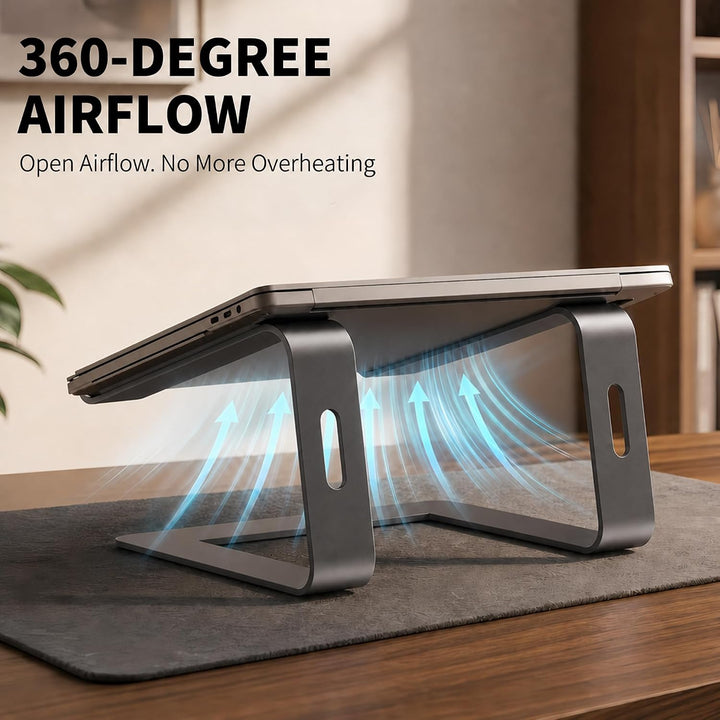 Orionstar Laptop Ständer, Ergonomischer Laptop Stand für Schreibtisch, Aluminium Laptop Halterung mi