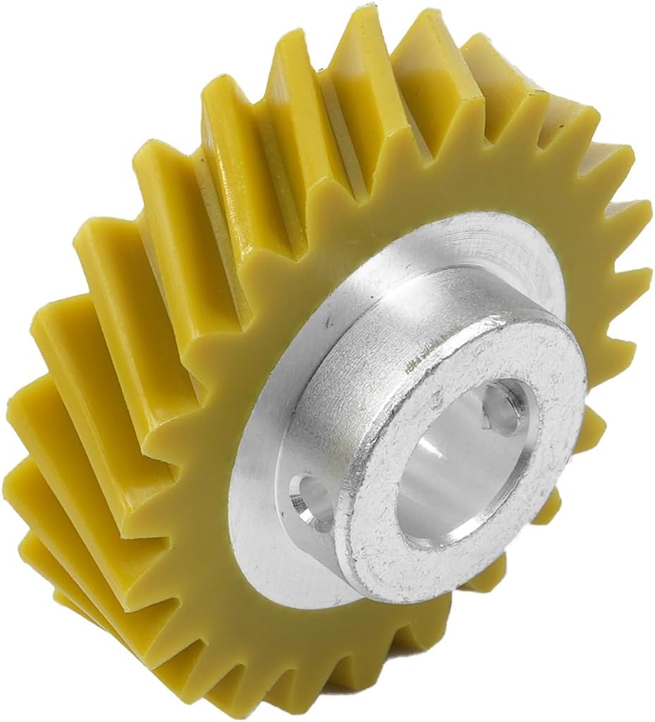 W10112253 Mixer-Schneckengetriebe-Ersatz (gelb) mit 2 Kohlebürsten, passend für 5KSM150 5KSM45 5KSM9