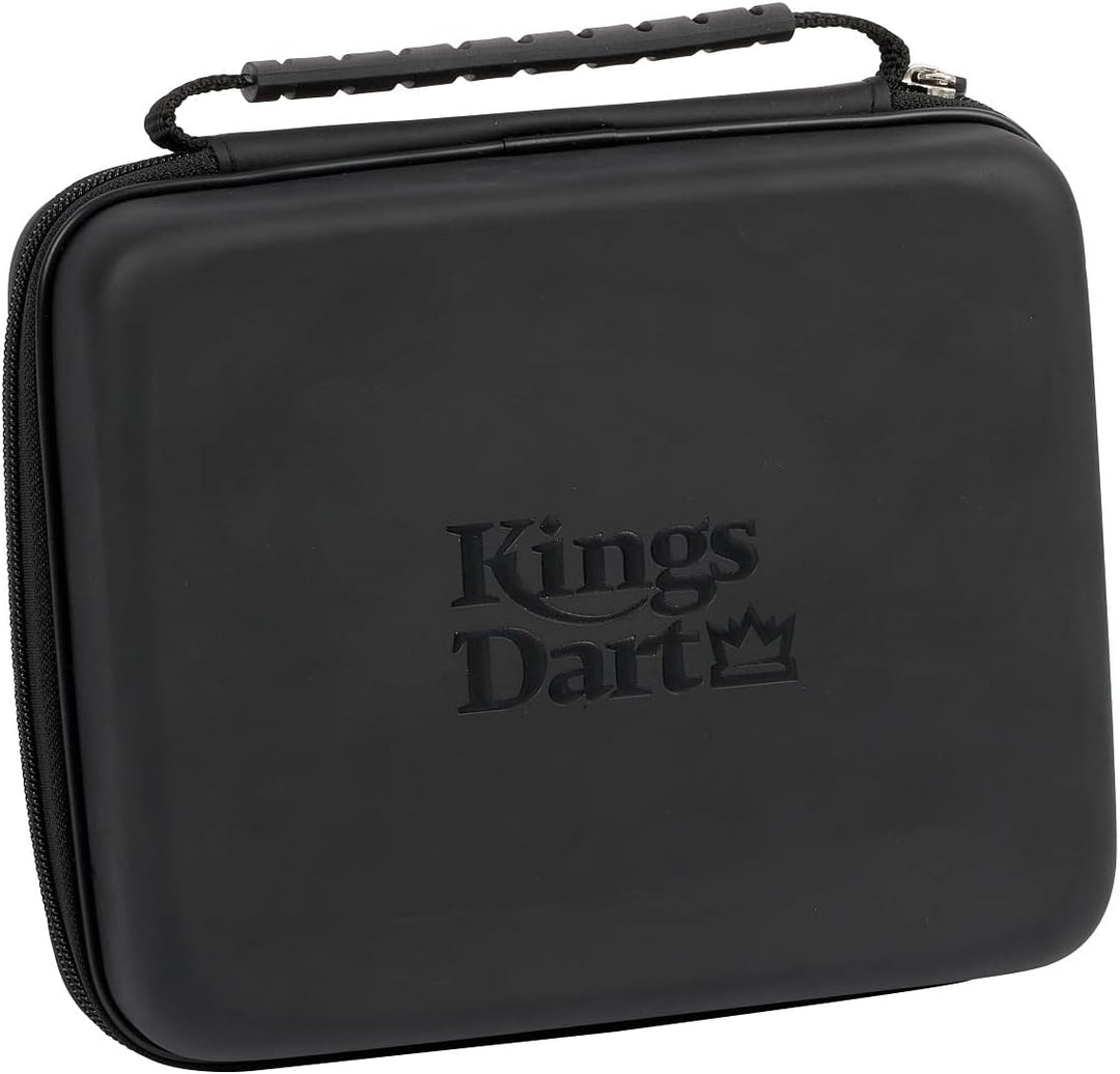 Kings Dart Darttasche Team | Schutz für Darts und Zubehör | Mit Schaumstoffblock Gummiband | Schwarz