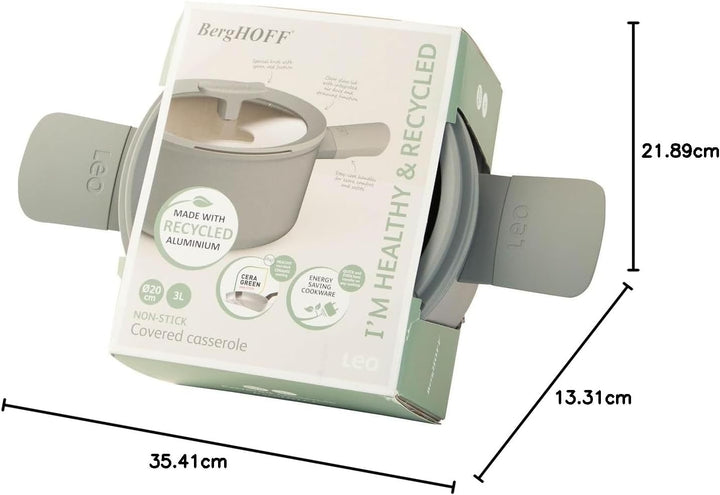 BergHOFF Leo Kochtopf mit Deckel Balance Moonmist 20 cm - Leo