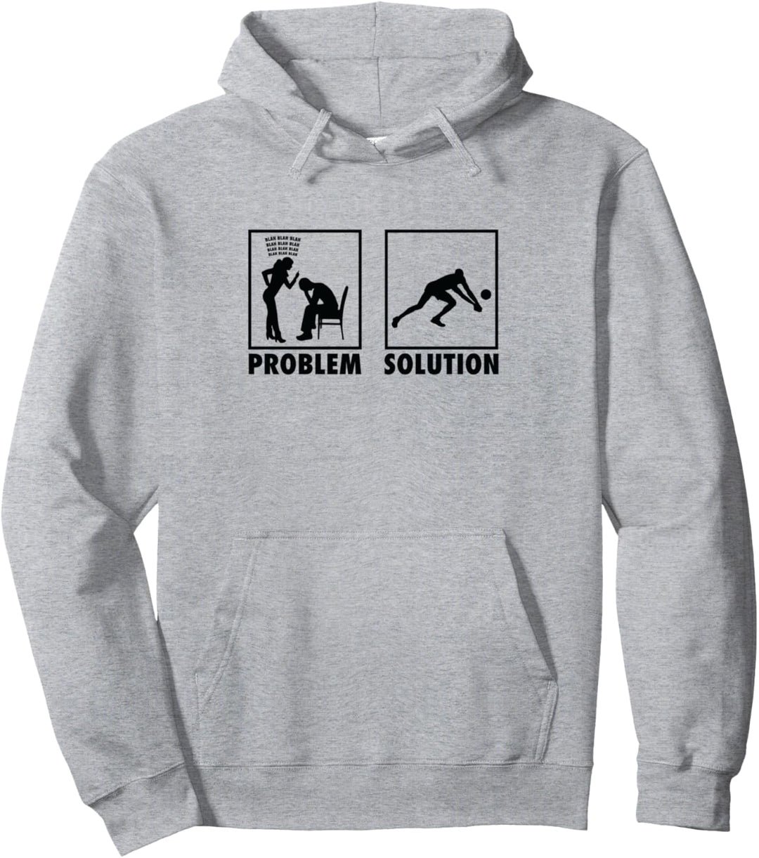 Volleyballspieler Team Sport Statement Problemlösung Pullover Hoodie