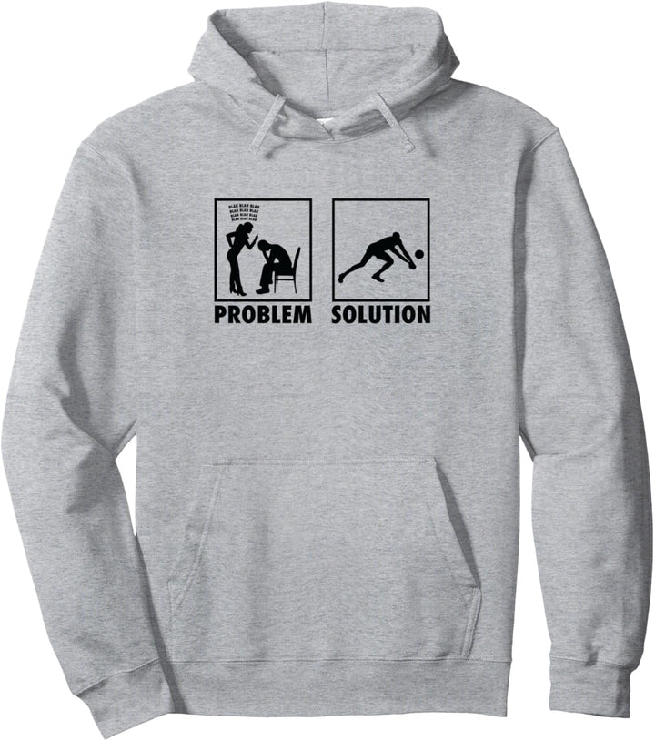 Volleyballspieler Team Sport Statement Problemlösung Pullover Hoodie