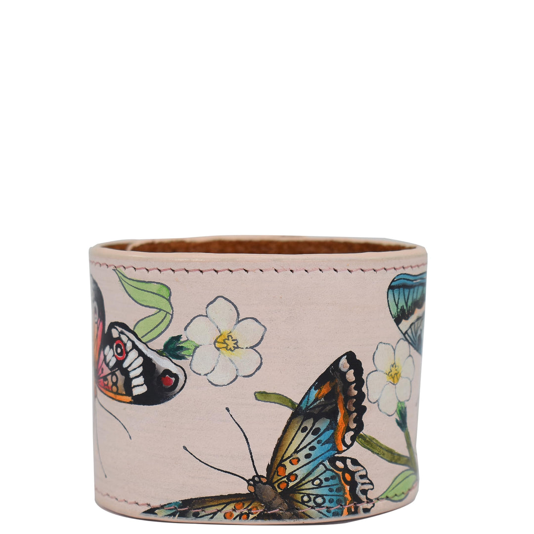 Anuschka Lederarmband für Frauen, Handbemalt, Grössenverstellbar Butterfly Melody, Butterfly Melody
