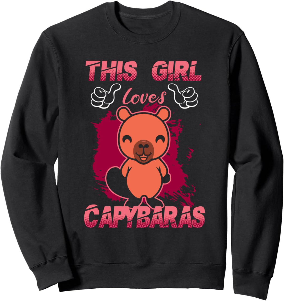 This Girl Loves Capybaras Kinder Cabybara Sweatshirt
