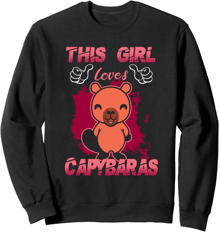 This Girl Loves Capybaras Kinder Cabybara Sweatshirt