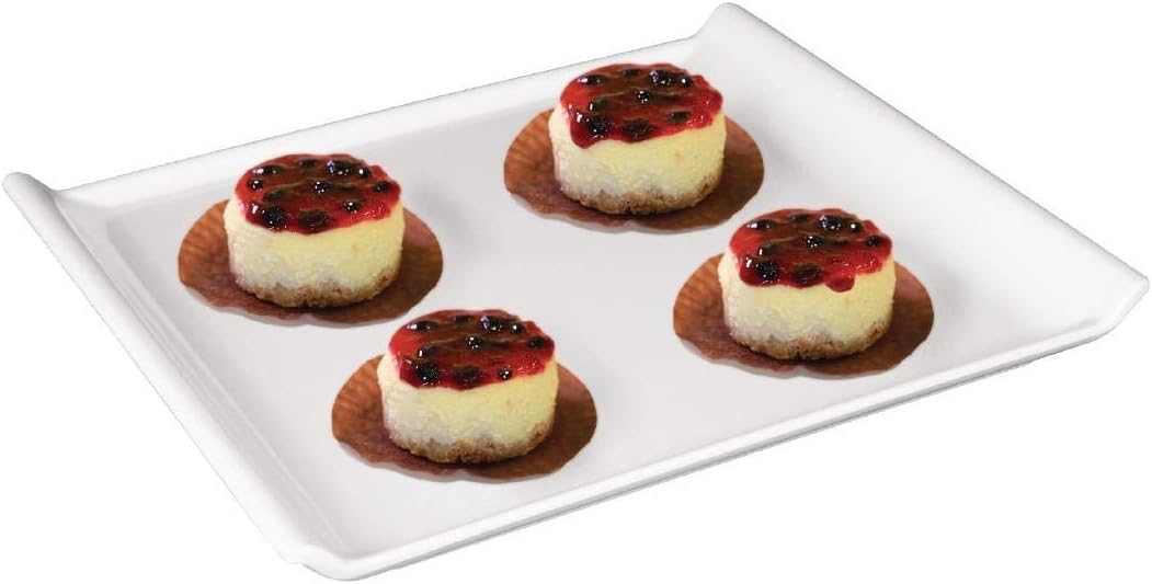 Kristallon Melamine Platter White - 300x250x25mm 25(H) x 300(W) x 250(D)mm, 25(H) x 300(W) x 250(D)m