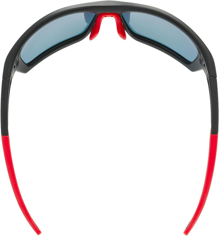 Uvex Unisex Sportstyle 232 P Sportbrille (1er Pack), Black Mat Red/Red