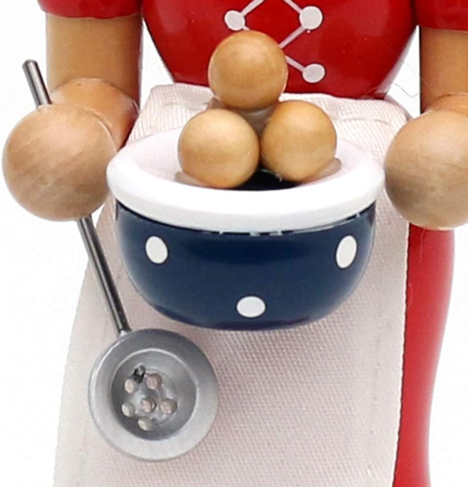 Wichtelstube-Kollektion Holz Räucherfrau Räuchermann Räuchermännchen Räucherfigur Klossfrau mit rauc