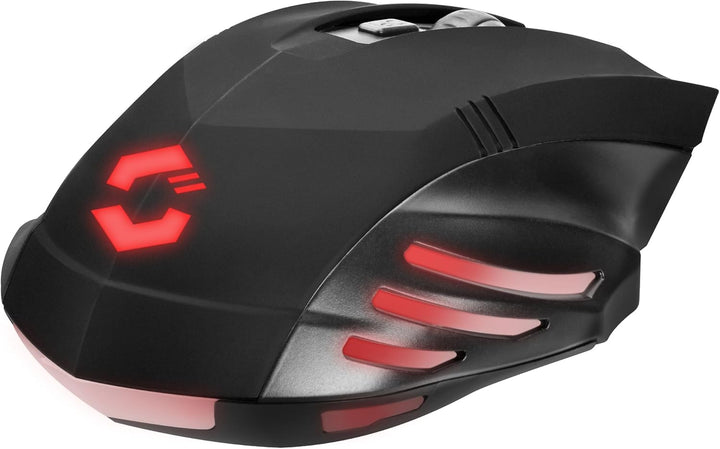 Speedlink FORTUS Gaming Maus Wireless - Kabellose Gaming-Maus mit 5 Tasten und LED-Beleuchtung, schw