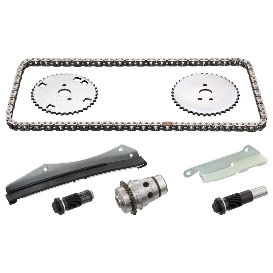 febi bilstein 102120 Steuerkettensatz für Nockenwelle, mit Gleitschienen und Kettenspanner , 1 Stück