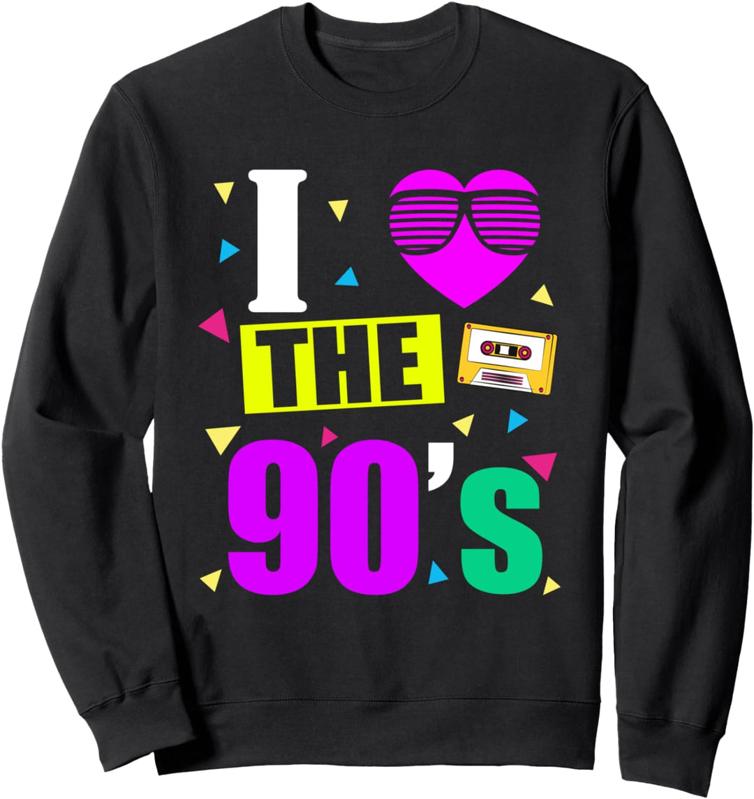 I love 90's - 90er Jahre Retro Motto Party Sweatshirt