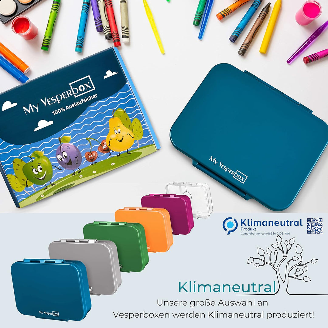 My Vesperbox – Bia - Bento Box Kinder - NEU - VERSTÄRKTE VERSCHLÜSSE - Auslaufsicher & BPA Frei - ex