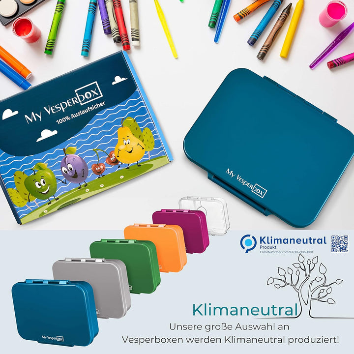 My Vesperbox – Bia - Bento Box Kinder - NEU - VERSTÄRKTE VERSCHLÜSSE - Auslaufsicher & BPA Frei - ex