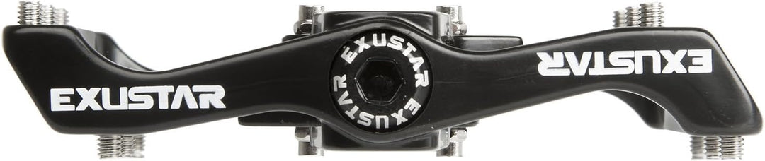 Exustar E-PM820-2 Alu Fahrrad-Pedale (Shimano SPD kompatibel) // MTB/Trekking Schwarz, Schwarz