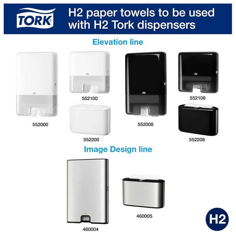 Tork 150299 Xpress Multifold Papierhandtücher H2 Universal in Weiss & Xpress Tischspender für Multif