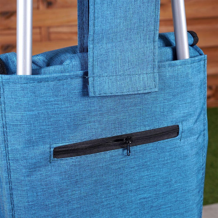 orion group Einkaufstrolley Einkaufsroller Einkaufswagen mit Blauer Einkaufstasche auf Rollen geräum