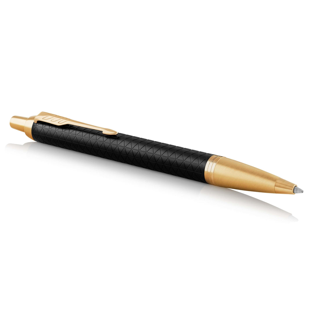 Parker IM Kugelschreiber , Premium Black , Mittlere Spitze , Blau , Geschenkbox Kugelschreiber Premi