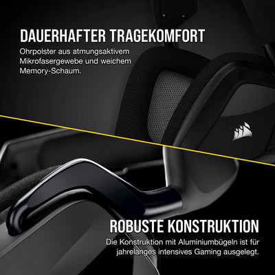 Corsair Void Elite RGB Wireless Gaming Headset (7.1 Surround Sound, Ultraniedrige Latenz, 12 Meter R