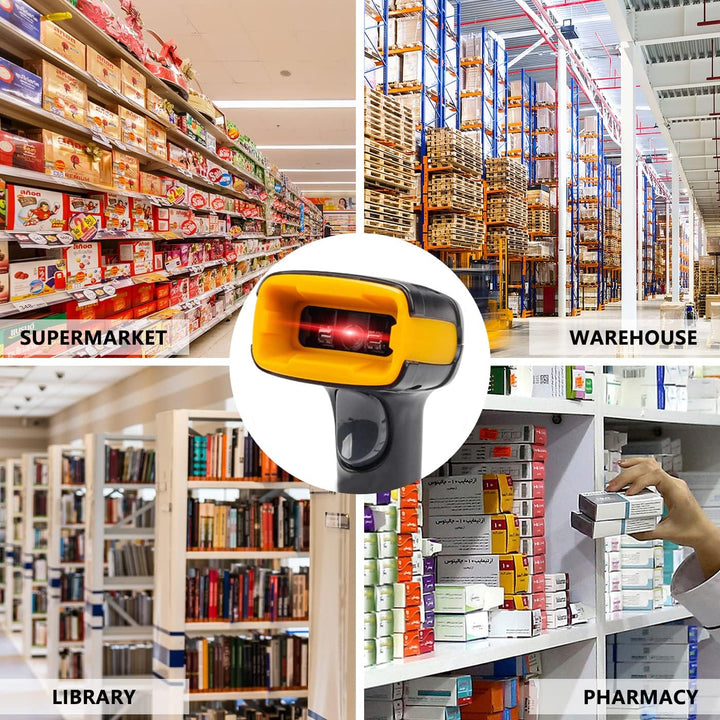 LENVII Kabelgebundener 2D Barcode Scanner-Handheld 1D QR Barcode Scanner USB Barcode Lesegerät Unter