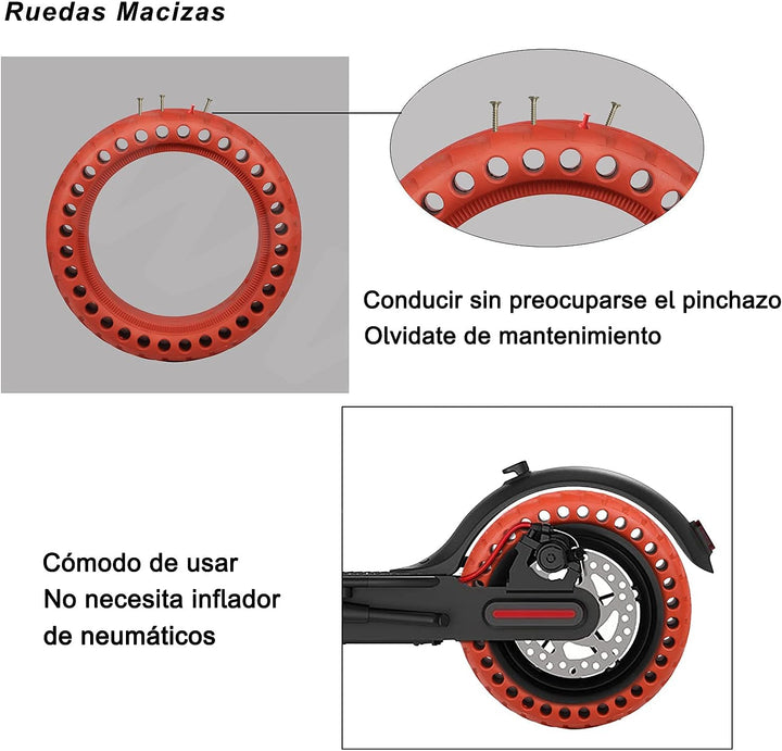 ANSENI M365 Reifen, 8,5 Zoll Ersatzreifen Solid Reifen, Vollreifen für Xiaomi M365 Elektro-Fahrrad-S